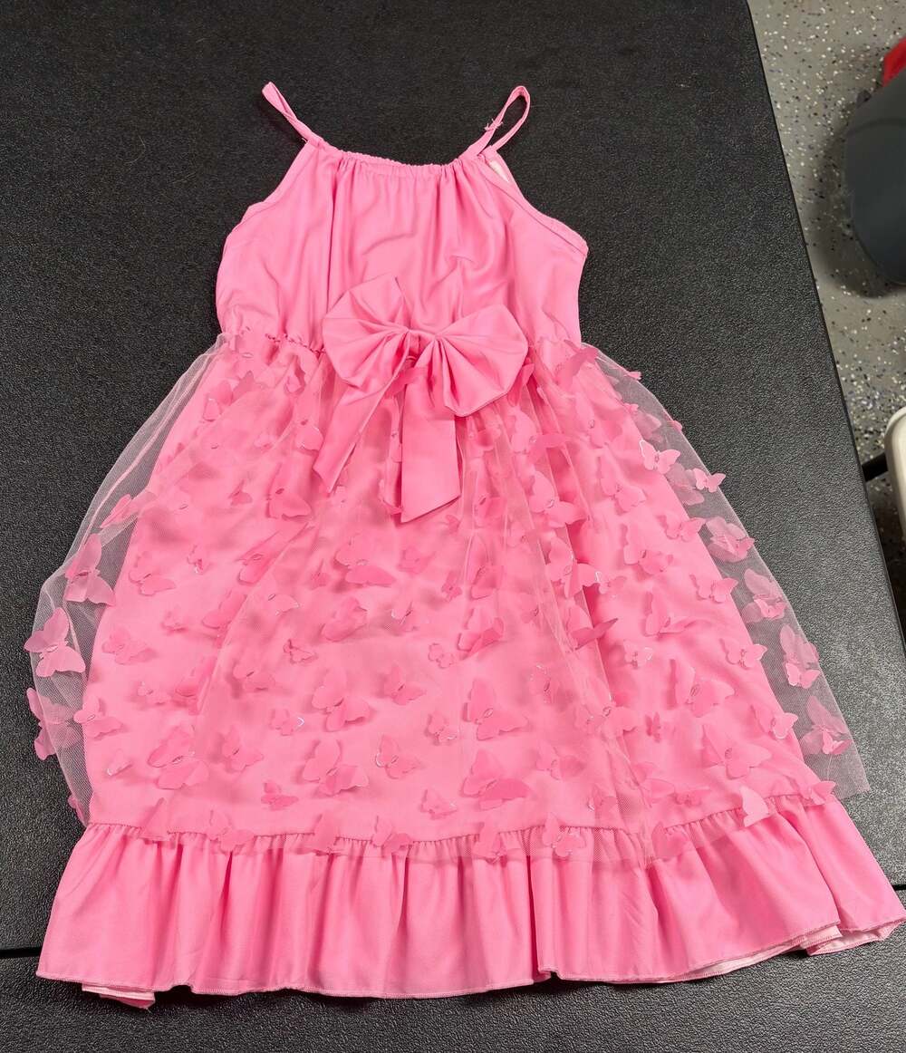 Jolikley Girls Size 3T Dress Butterfly Tulle Dress for Toddler Kids Birthday Wed